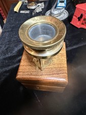 Adjustable Map Reader Magnifying Glass WITH WOODEN BOX IN GREAT SHAPE