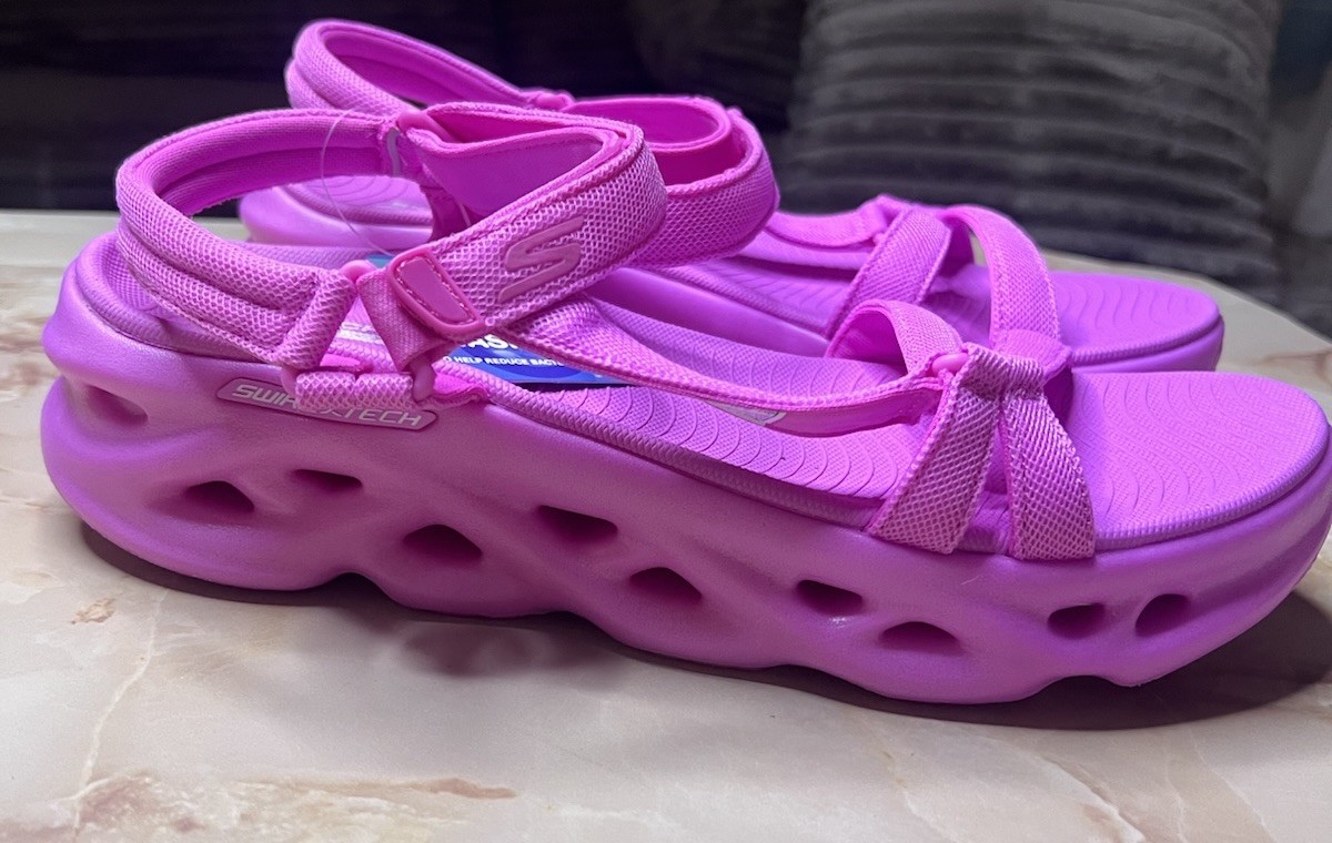 Woman's Sandals Skechers On-the-go Go Run Swirl Tech Sandal - Fierce USA Size 10 image 2