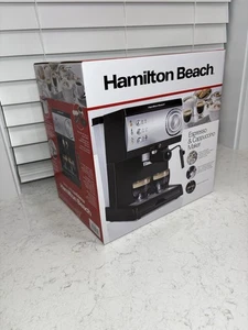 Hamilton Beach Espresso Machine 2 Cup Coffee & Cappuccino Maker w/ Milk Frother