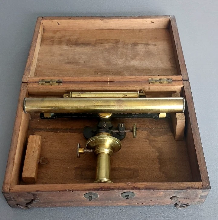 Ancien théodolite d'arpenteur niveau lunette Instrument Ancien De Meusure - Photo 2/4