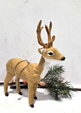 Small Detailed Faux Fur Buck Deer Christmas Ornament or Hunting Decor 6"