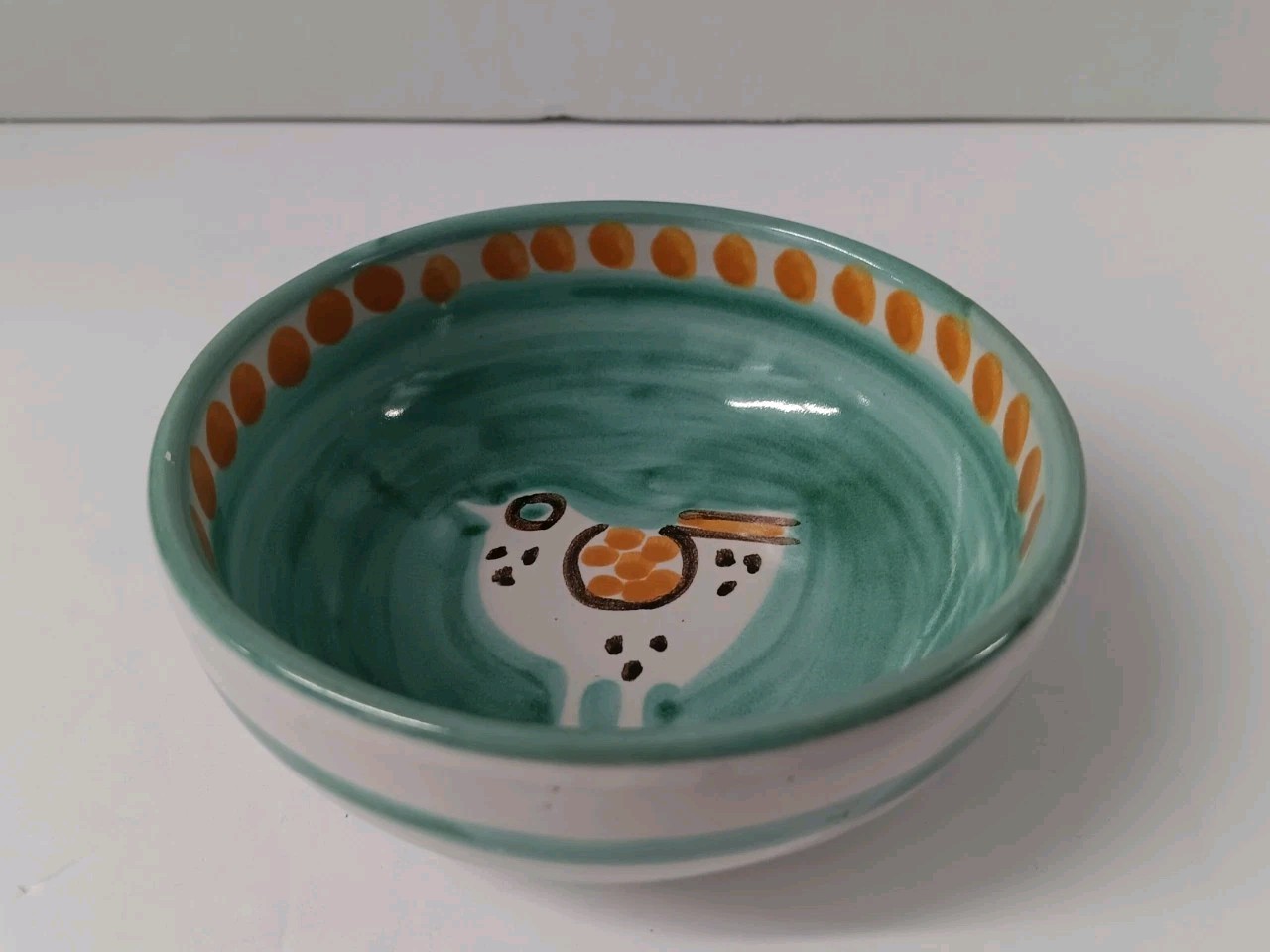 Solimene Vietri Campagna Italia Pollo Pequeño Tazón Aceite de Oliva