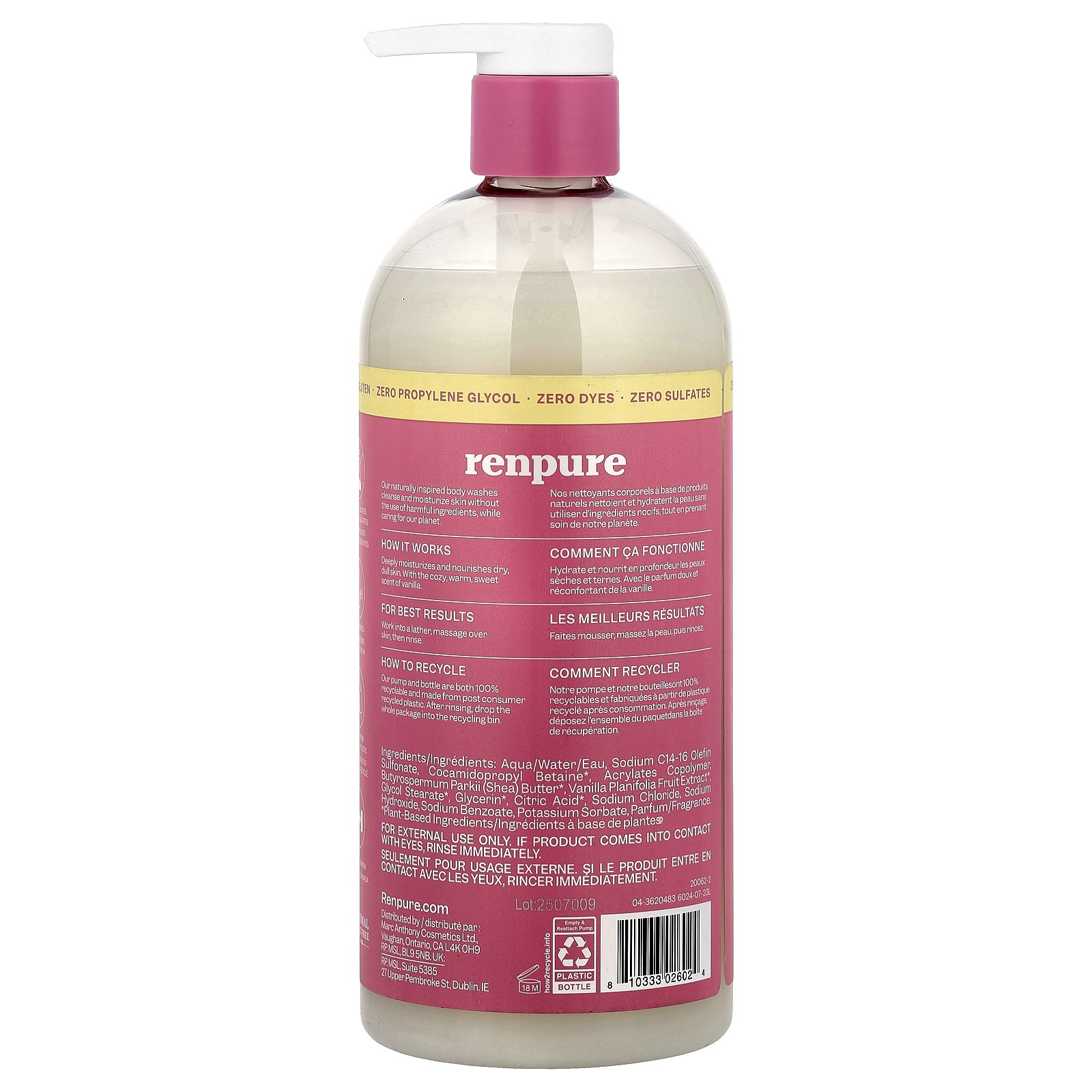 Shea Butter & Vanilla, Deeply Moisturizing Body Wash, 24 fl oz (710 ml)