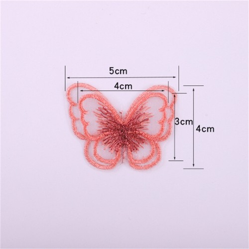 10 Butterfly Fabric Patch Sew On Clothes Embroider Deco Hair Accessory DIY 5*4cm - Picture 6 of 6