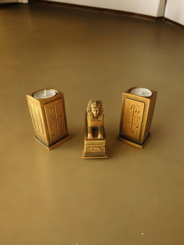 Sfinx T-light holder X 2 Figure Statue Decor , Home Decor - Picture 3 of 5