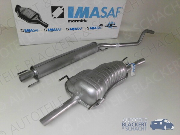 Imasaf Auspuffset Mitteltopf+Endtopf FüR Opel Astra G Caravan 1.8 16V 2003-2004-image