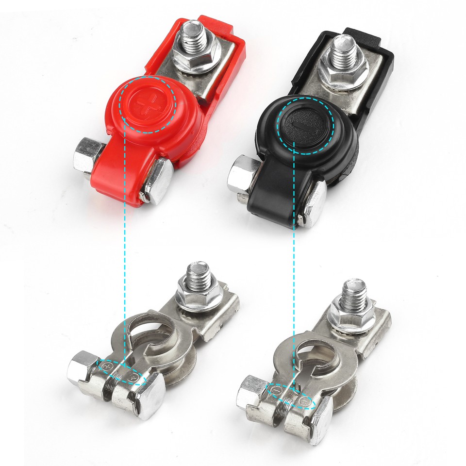 Car Positive(17mm)& Negative (16mm) Battery Cable Terminal Clamps ...