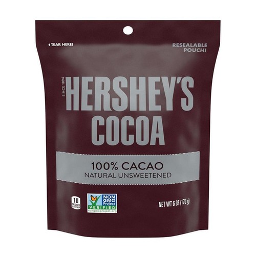 HERSHEY'S COCOA 100% Cacao Natural Unsweetened Cocoa 6 oz
