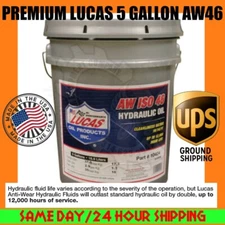 LUCAS OIL SUPER Premium Lubricants ISO AW 46 Hydraulic Oil 5 Gallon PAIL GALLON
