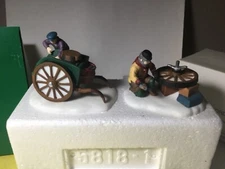Heritage Village Dept 56. #5818-1"Wheelwright +Son" 2 piece new in box (O 19)