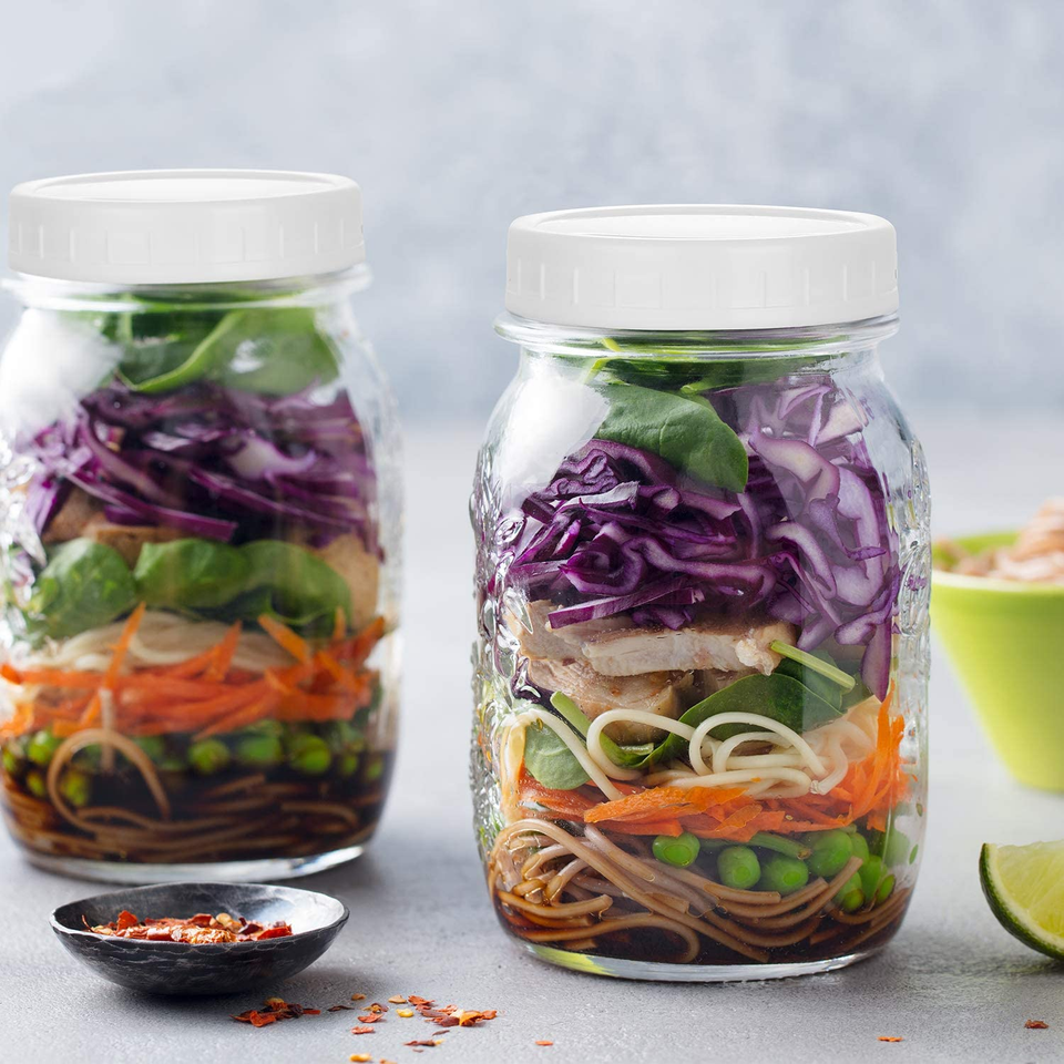 10 Pack REGULAR Mouth Mason Jar Lids for Ball, Kerr and More White