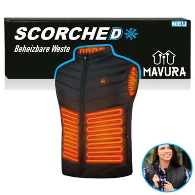 SCORCHED Premium Heizjacke Heizweste Beheizbare Weste Jacke Winter USB - USB