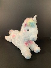 FAO Schwarz  LED Glow Bright Rainbow UNICORN Plush 17  Stuffed 