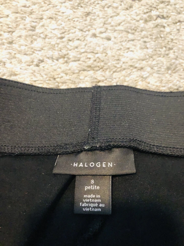 Pantalones informales halógenos negros para mujer S Petites (A7) Foto 2 de 3