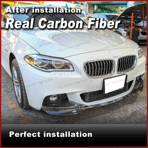 Labio de alerón de carbono labio delantero enfoque para BMW Serie 5 F10 paquete M parachoques 13-16  - Imagen 3 de 11