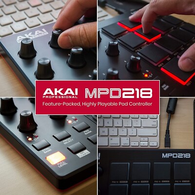 Akai MPD218 Professional USB MIDI controller 16 Pad new free