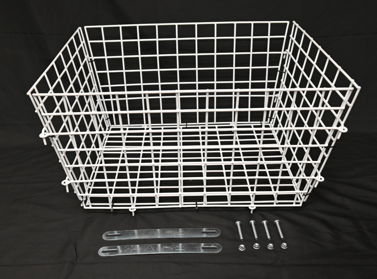 STEEL REAR WIRE TRIKE BASKET WHITE ADULT TRICYCLE REAR BASKET WITH