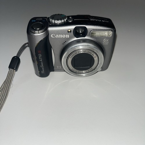 For Parts Damages Screen AS-IS Canon Power Shot A710 IS 7.1MP 6x Optical Zoom