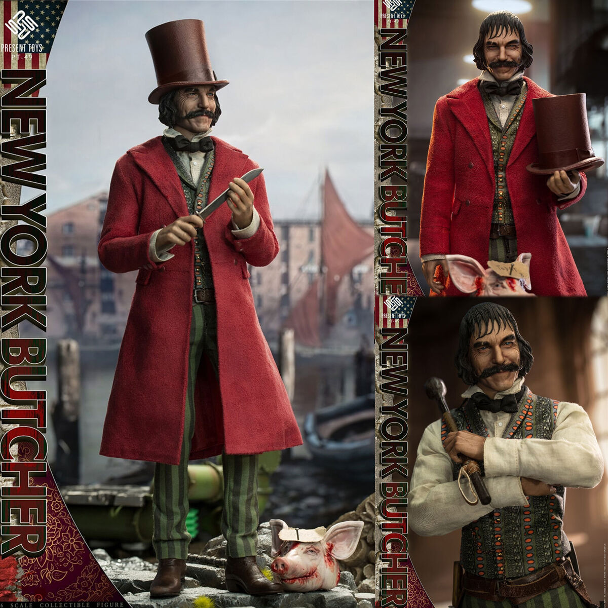 PRESENT TOYS Gangs of New York Bill The Butcher 1/6 Scale PRESENT TOYS Gangs of New York Bill The Butcher 1/6 Scale