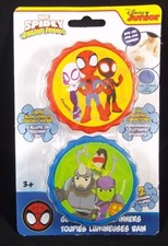 Spidey  Friends Glowing Light Up Bath Spinners 2 pack NEW