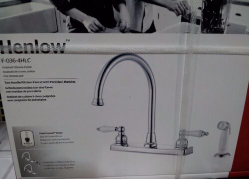 Price Pfister Henlow Polished Chrome Two Handle Kitchen Faucet  # F-036-4HLC    - Picture 1 of 4