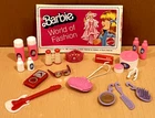 Barbie Accessories Lot Binoculars Fashion Booklet Hair Set Beauty Guitar Vintage