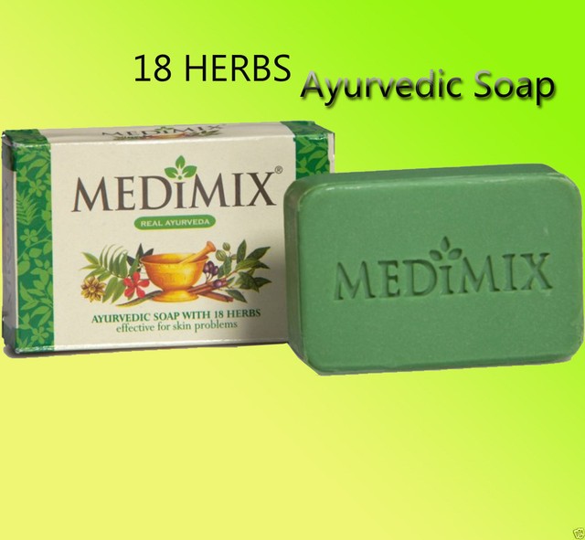 100 Natural MEDIMIX Ayurvedic Soap With 18 Herbs Free Shipping