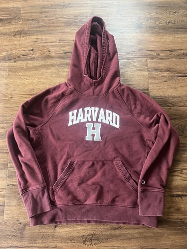 Champion Harvard sweatshirt hoodie pullover Crimson women's size Large