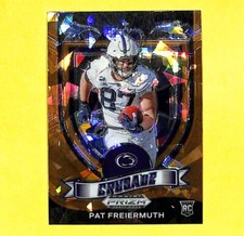 2021 Panini Prizm Draft #173 Pat Freiermuth Orange Crystals Ice Rookie Card 