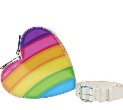 Loungefly Lisa Frank Rainbow Heart Mini Backpack with Waist  display picture 2