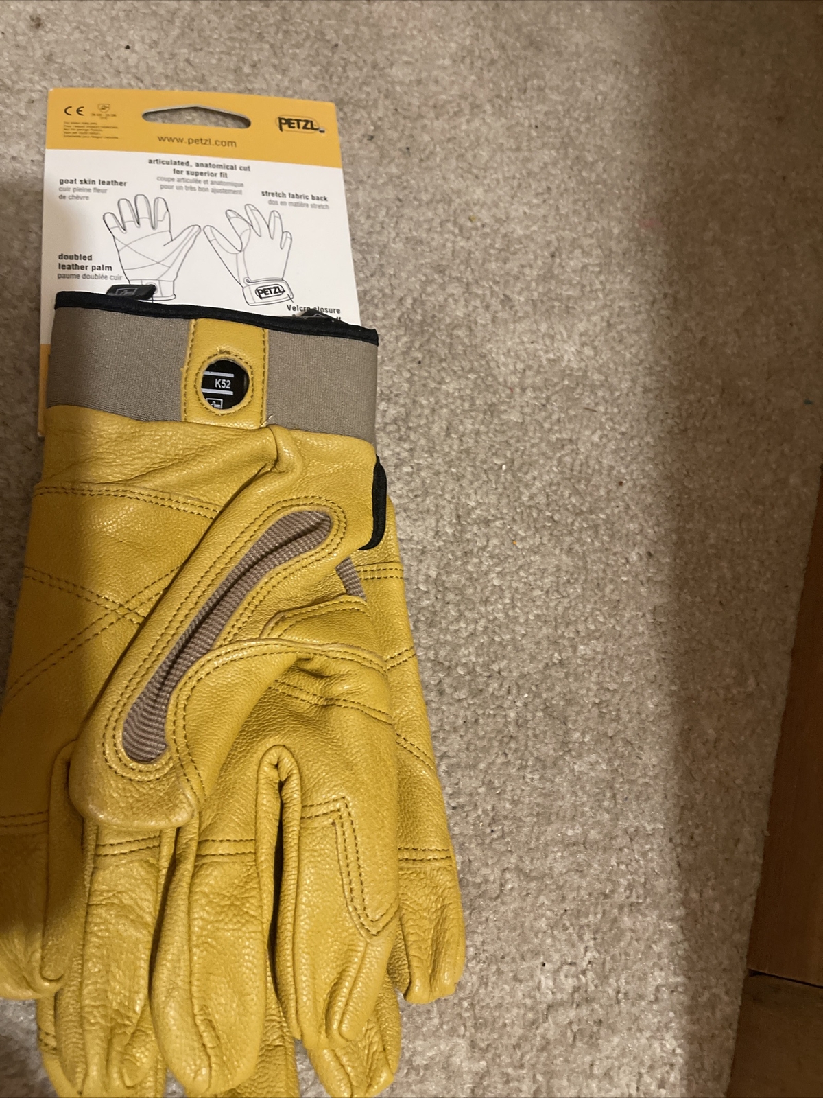 Cordex K52 Light Weight Belay And Rappel Gloves Medium Tan Beige eBay