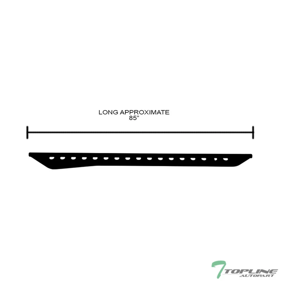 Topline For 2019-2023 Dodge Ram 1500 Crew Rock Slider Step Bars - Textured Black Foto 3 de 4