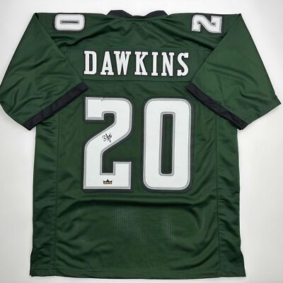 Facsimile Autographed Brian Dawkins Philadelphia Green Reprint Jersey Men's XL
