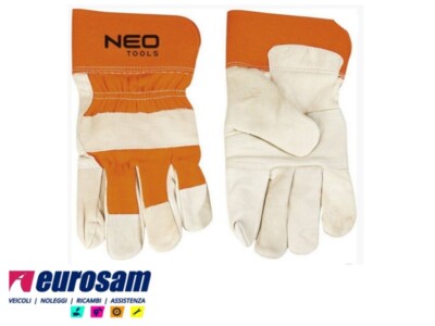 Guanti Da Lavoro Invernali In Pelle Bovina Anti Usura Lunga Durata 10,5'' NEO - Foto 8