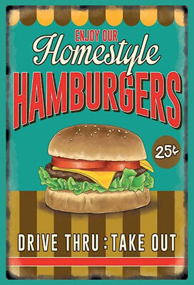 Holzschild 20x30  Hamburges enjoy our Homestyle  Wand Deko Bar Kneipe Cafe Samml