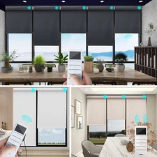 Changshade 100% Blackout Electric Window Shade Motorized Roller Blind 