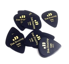 Dunlop Guitar Picks Classic Celluloid Thin Black 12 Pack