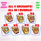 ALL X Enchants 10 ( 21 enchants )  Pet Simulator 99 - CHEAP & FAST DELIVERY