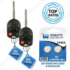 2 Replacement For Ford 12-16 Escape 11-16 Fiesta 13-15 C-max Remote Car Key Fob