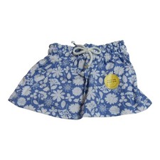 Cat  Jack Toddler Girls Size 12M Skort Drawstring Floral Sky Blue