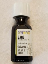 Aura Cacia Pure Essential Oil Sage 0.5 fl oz 15 mL 