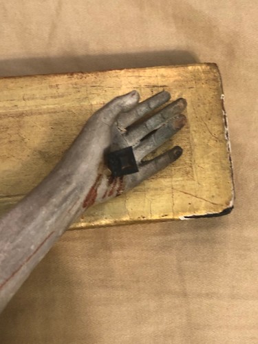 EXQUISITE FRENCH 18TH C. CRUCIFIX CA. 1780 ORIGINAL POLYCHROMING CARVED WOOD - Picture 4 of 12