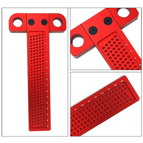 Regla de marcado precisa de orificios para carpintería T100/T160 regla de orificio de aleación de aluminio - Imagen 6 de 13