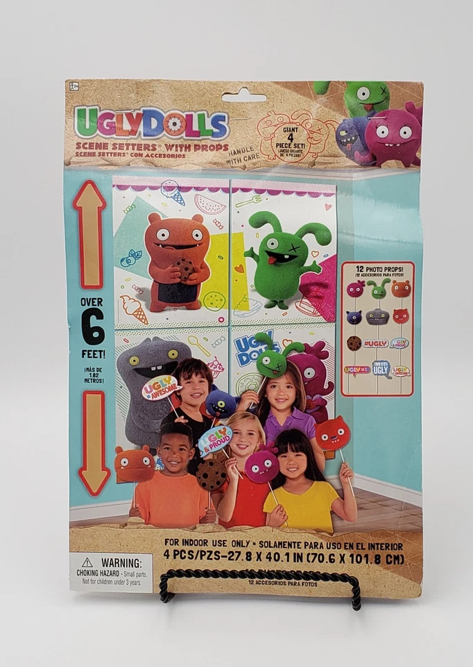 Telón de fondo para escenarios de películas Ugy Dolls con 12 accesorios para cabina de fotos fiesta de cumpleaños  Foto 2 de 4