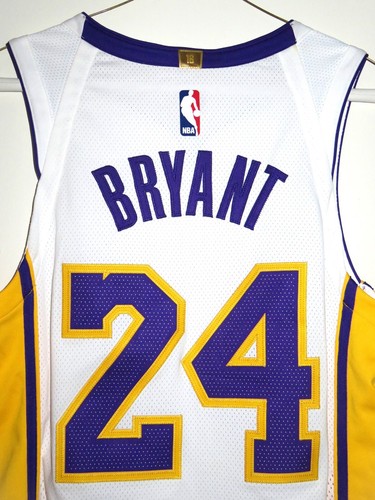 Authentic Nike Los Angeles Lakers Kobe Bryant Sunday White Jersey 40 Small - Picture 4 of 4