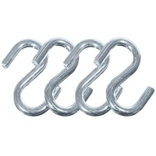 S-Hooks 1/8, 1/4, 9/32, 5/16, 3/8 Inch  Various Pack Sizes Available - Golberg