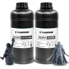 FLASHFORGE 3D Printer Resin, LCD UV-Fast-Curing Resin Grey+Dark Grey, 2000G