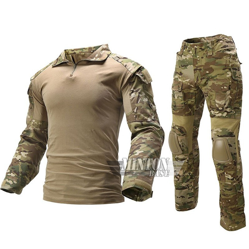 G2 Combat Shirt & Pants Elbow Knee Pads Set Army Tactical Miliary
