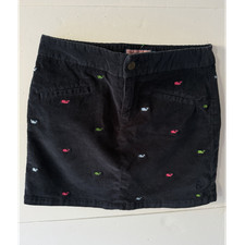 Vineyard Vines Whale Embroidered Corduroy Mini Skirt Womens 4