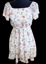 Girls Floral White Spring Dress